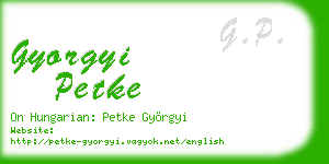 gyorgyi petke business card