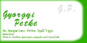 gyorgyi petke business card